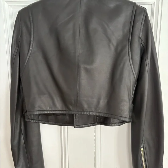 IRO size 40 never worn cropped leather biker jacket! Gorgeous soft lamb leather - Picture 10 of 10
